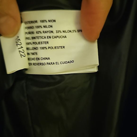 Michael MK small Faux Shearling Trim Puffer Jacket Vegan materials - Picture 8 of 11